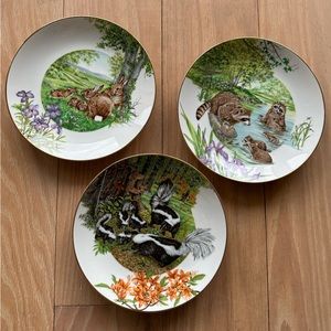 Limited Edition Vintage 1983 Southern Living Southern Forest Families Plates, 3